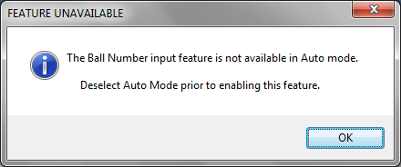 Input feature unavailable warning